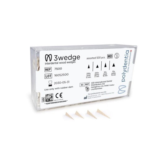 Polydentia Sectional Matrix 3Wedge Wood Wedges Qty 500